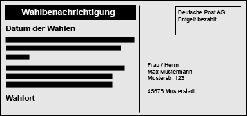 Wahlbenachrichtigung Skizze